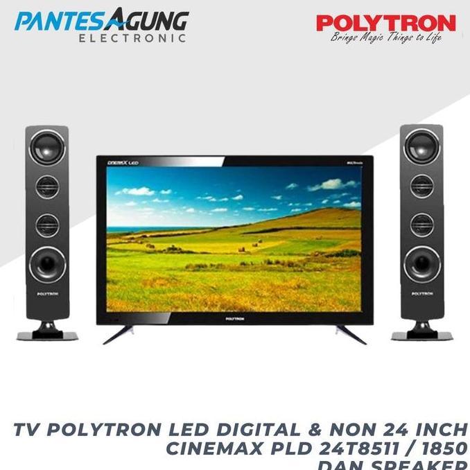 Tronic- Tv Polytron Led 24" 24 Inch Cinemax Pld 24T8511 Dan Speaker