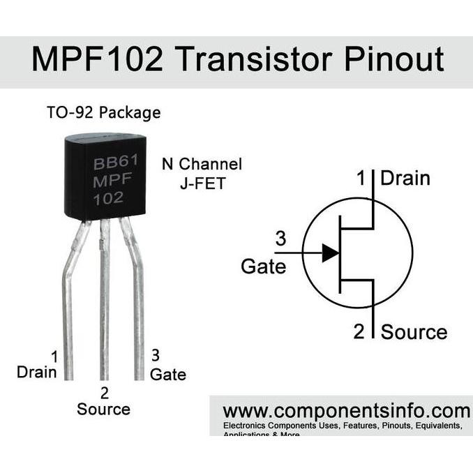 Update (1) MPF102 MP F102 MPF 102 N-Channel RF Amplifier JFET Transistor jwelek70 Berkualitas
