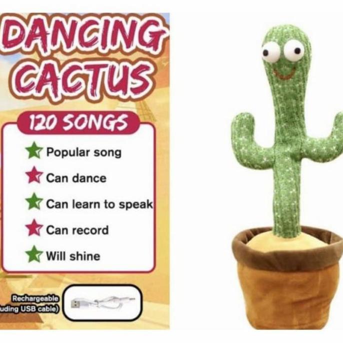 Termurah Mainan Boneka Kaktus Joget Cactus Dance Menari Dancing Bicara
