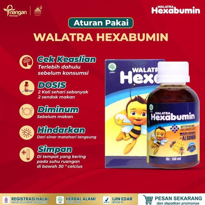 Higher- Latra Hexabumin Madu Vitamin Anak Ekstrak Albumin Pegagan Temulak Untuk Penambah Nafsu Makan