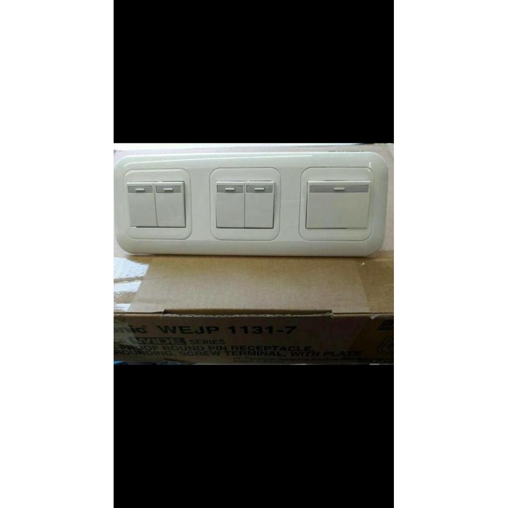 Promo Saklar Panasonic 5 Gang 5Gang Sakelar Switch Lampu Panasonic 5 Gang