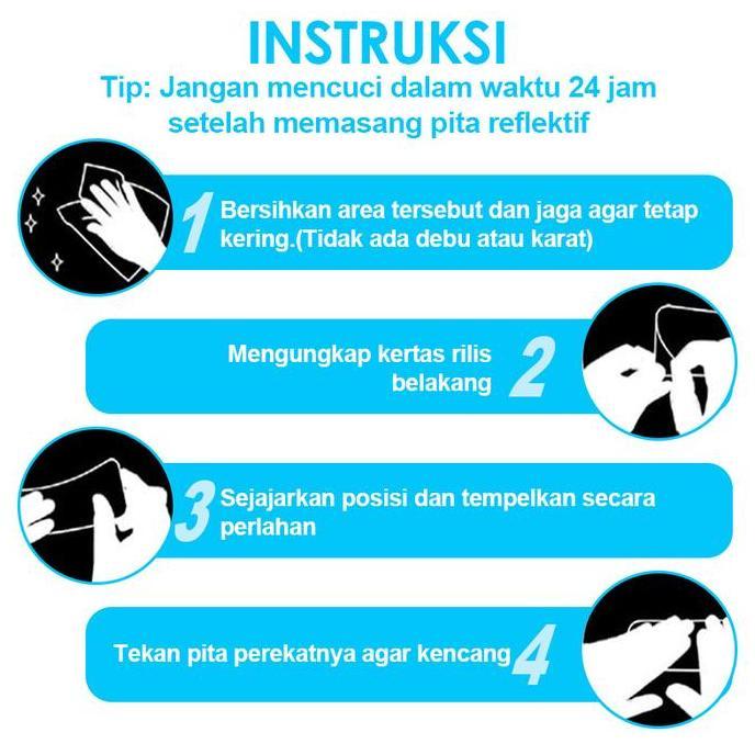 Promo 3M Stiker Reflektor Reflektif 3M Stiker Reflektor Stiker Pemantul Cahaya Stiker Scotlight