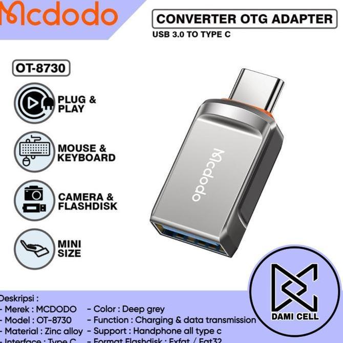 OEMAHRESI.NEW USB OTG TYPE C CONVERER OTG TEPSI OTG USB C 3.0 ORIGINAL MCDODO OT-8730