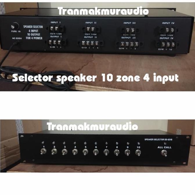 SPEAKER SELECTOR 10 ZONE 4 INPUT TOA LOKAL TRAN27