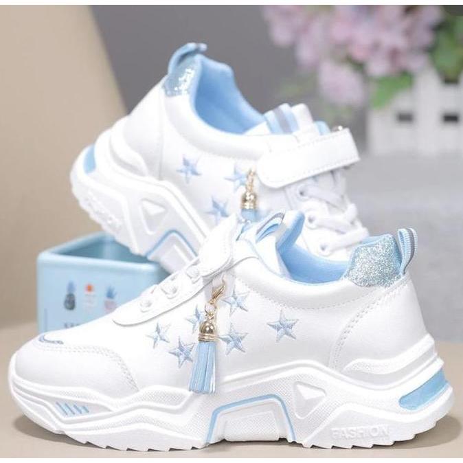 Benzeo kids - TERMURAH Sepatu Sneakers Anak Perempuan Flower Warior size 26 - 35