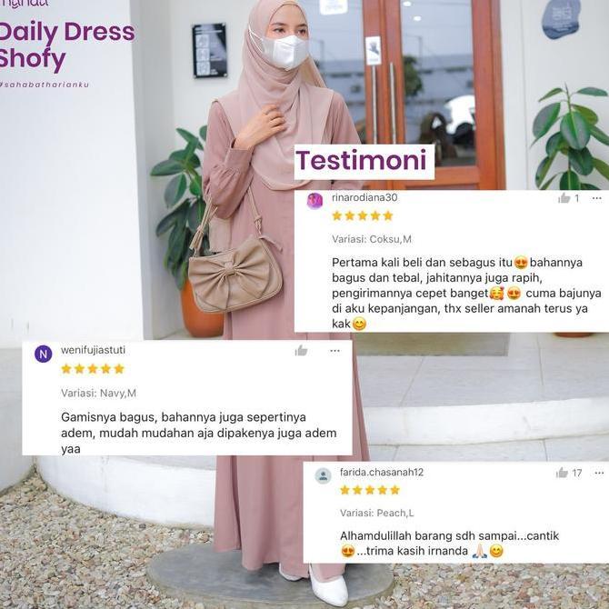 Khza- Irnanda Gamis Polos Nita Shofy Madeline Dailydress