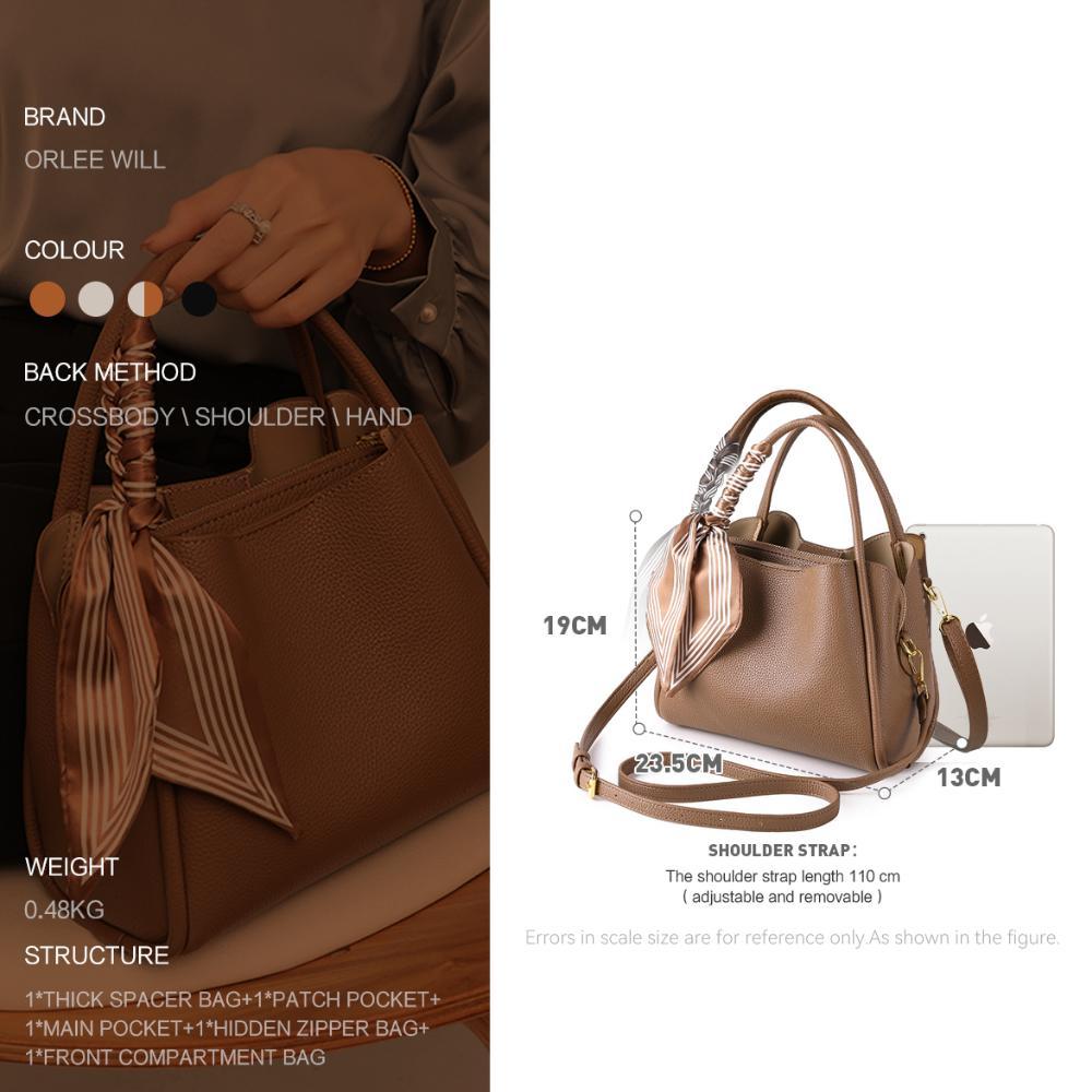 TERBARU ORLEE WILL Tas Bucket Wanita Kulit Asli Bucket Bag Leather Tas Selempang Wanita Kulit Asli T
