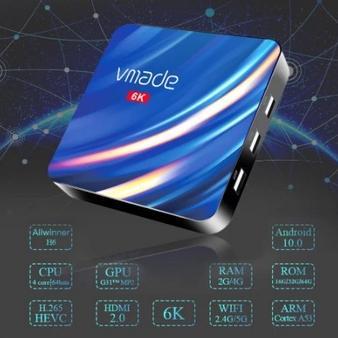 TERBARU VMADE NEWEST ANDROID 10.0 BLUETOOTH TV BOX ULTRA HD 6K SET TOP BOX TV