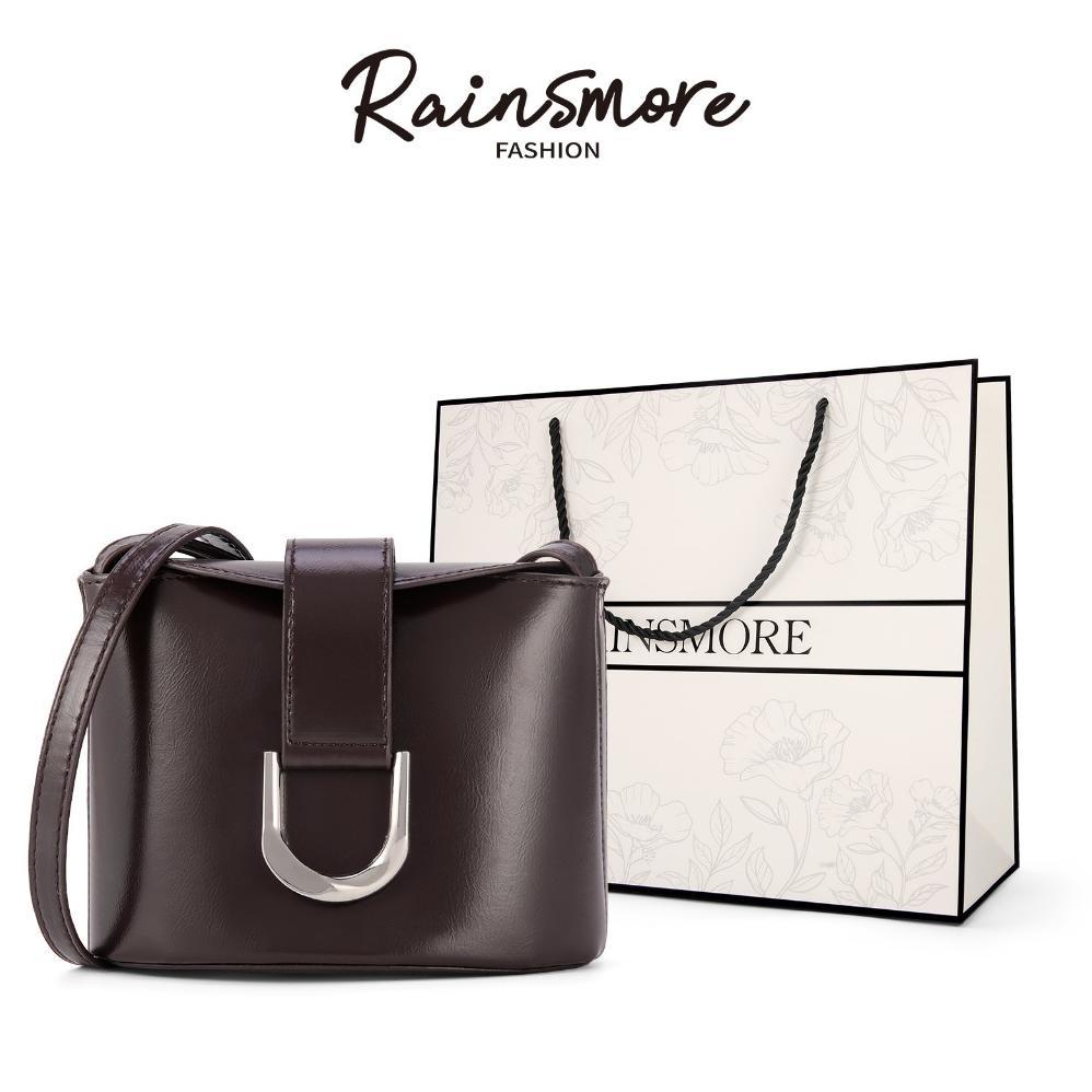 BEST SALE Tas Ketek, Tas Bucket Retro by RAINSMORE - Tas Bentuk U yang Eksklusif, Model Kekinian dan