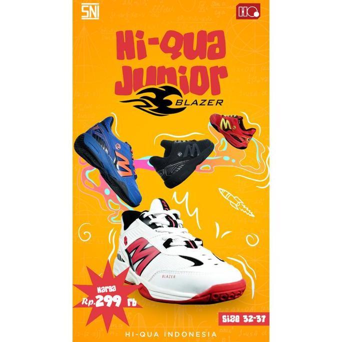 belviercinez Sepatu Badminton Anak HIQUA BLAZER JUNIOR JR  Original Diskon