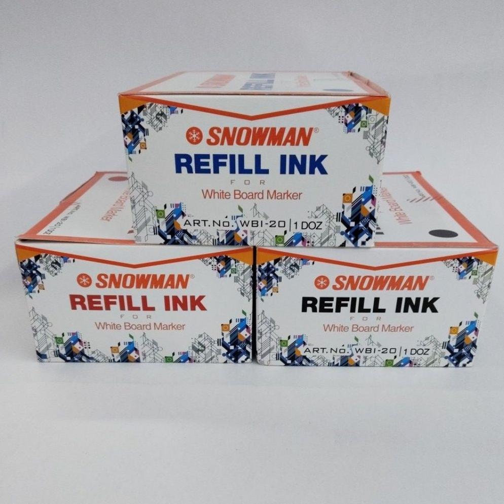 [1 BOX] Refill INK spidol Snowman White Board || Snowman Refill ink