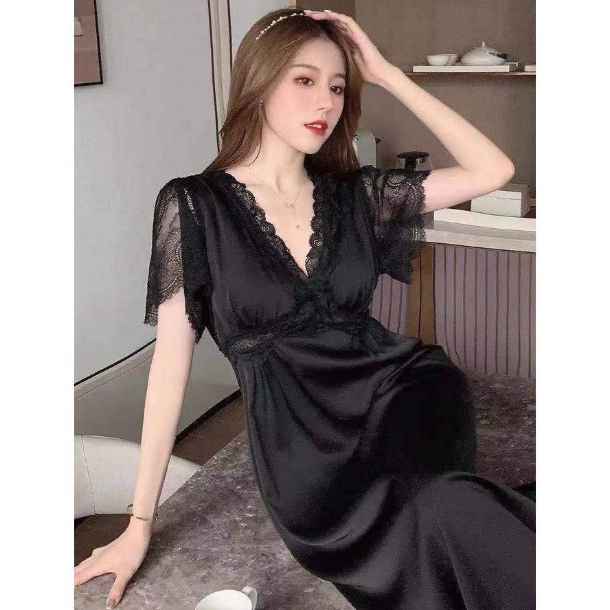 hot deals daster lingerie sexy dress sabrina satin baju tidur sexy lingerie wanita / baju tidur ling