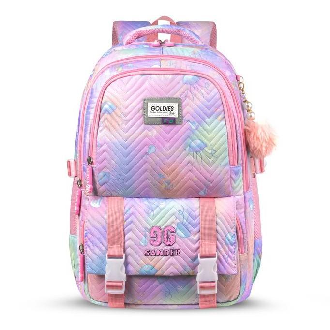 GOLDIES Tas Ransel Sekolah Anak Perempuan Backpack Import Tas Laptop 14 inch ORNATE