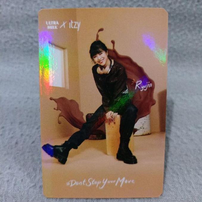 Official ultra milk itzy photocard - ryujin