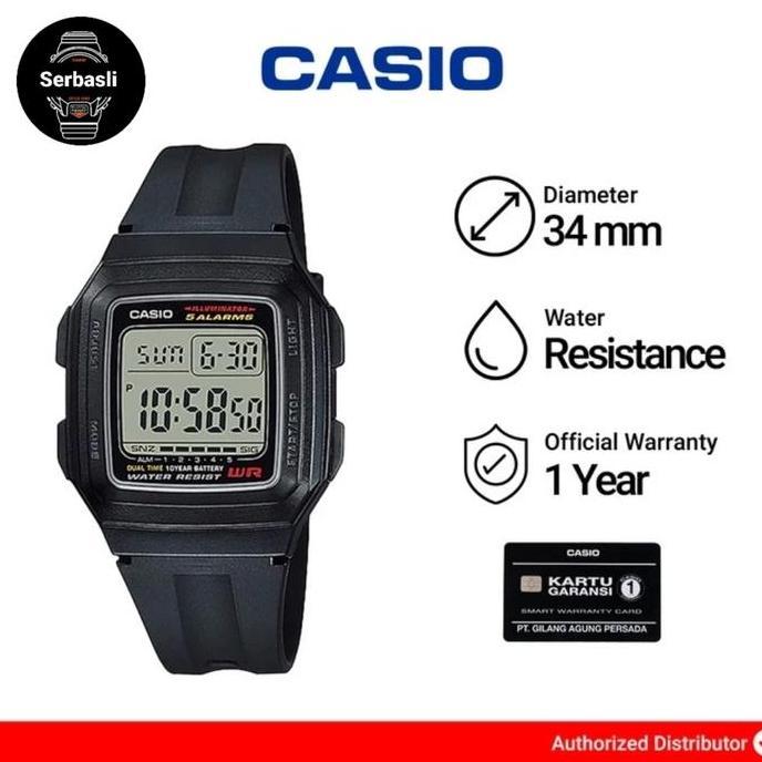 JAM TANGAN CASIO F201WA F-201WA-1 ORIGINAL