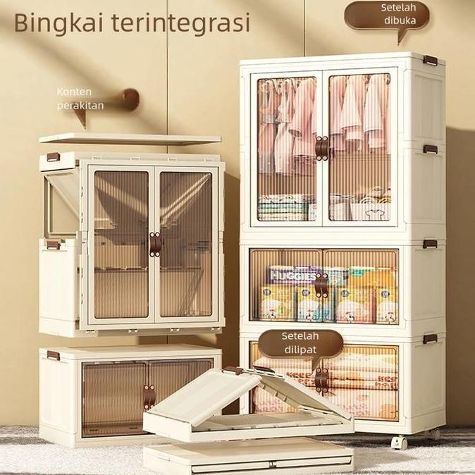 Terlaris Pakaian Anak Lipat Plastik Penyimpanan Barang Model Kontainer Lemari Anak Plastik Baju Bayi