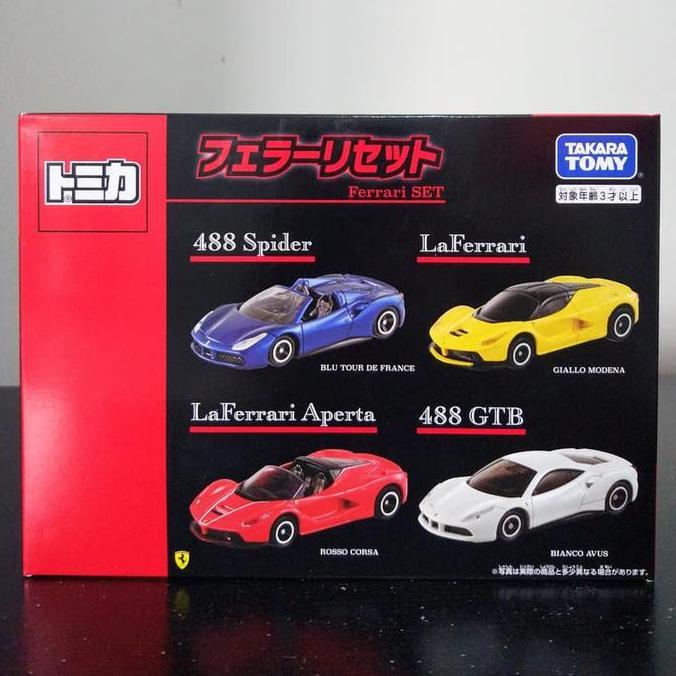 Termurah Tomica Takara Tomy Ferrari Set 488 Spider Laferrari Aperta 488 Gtb
