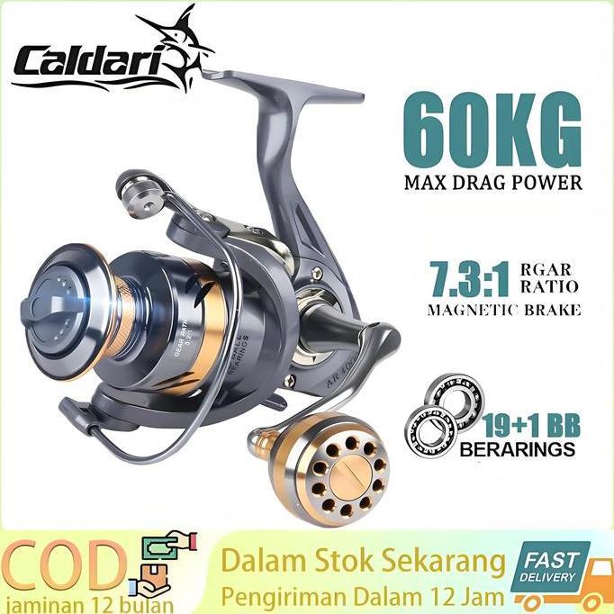 Reel Spinning 13BB AR Reel 5.8:1 Fishing Reel 60kg Drag Katrol Pancing Set Pancing Kenzi Reel Pancin