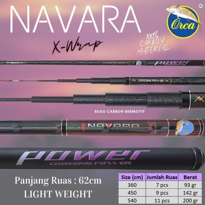 Joran Tegek Orca Navara bahan carbon 360,450,540