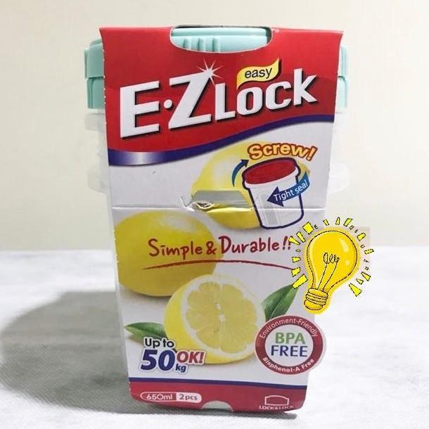 // LOCK&LOCK FOOD CONTAINER EZ LOCK 650 ML X 2 *