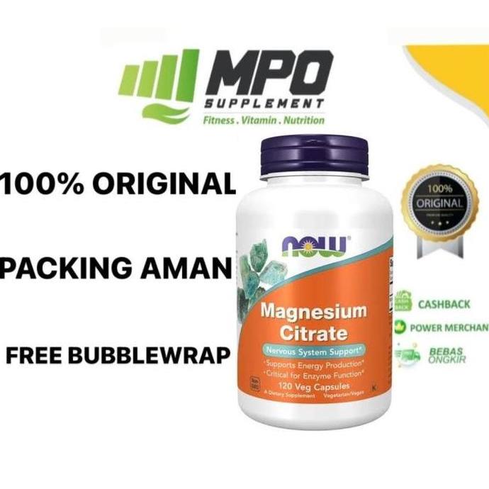 Medova NOW Foods Magnesium Citrate (120 Vegcaps) NOW Magnesium Citrate (READY)