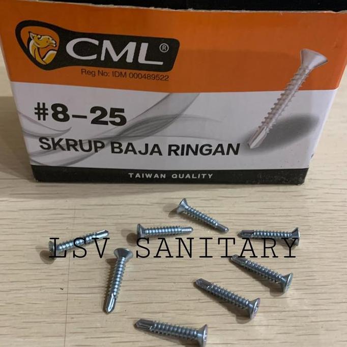 Lone- Sekrup Baja Ringan Grc Putih Camel 8 X 25