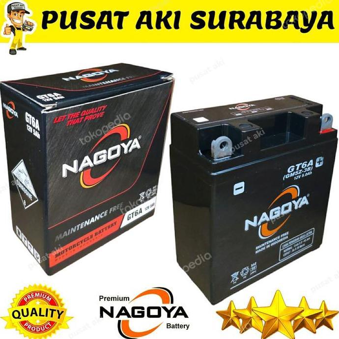 HARGA DISC - ORIGINAL ACCU KERING NAGOYA GT6A MOTOR SMASH VEGA ZR SUPRA X LEGENDA