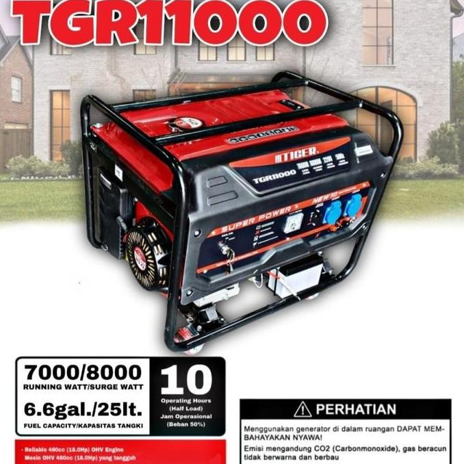=+=+=+] Genset 10 kva Super Power Tiger TGR11000 TGR 11000 Genset 8000 watt