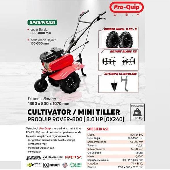 ___] Cultivator Mini Traktor Pro-Quip ROVER 900