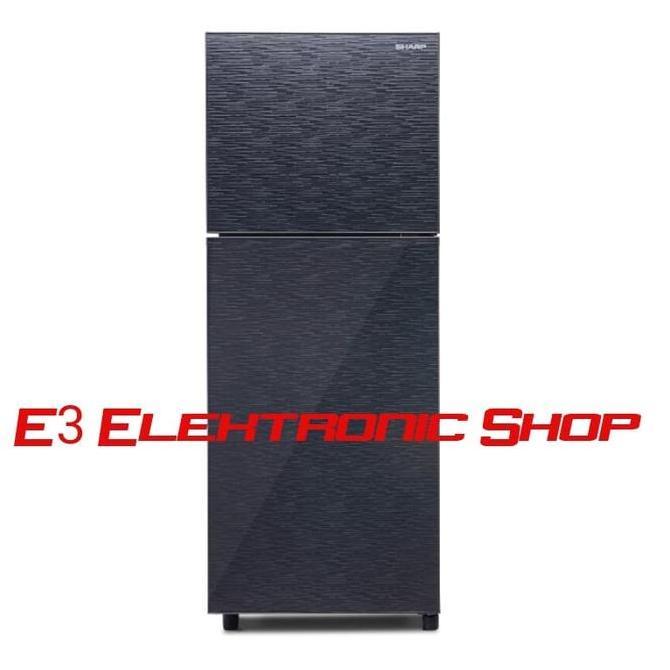 Kulkas Sharp 2Pintu SJ-246XG Low Watt Big Freezer Tempered Glass Tray