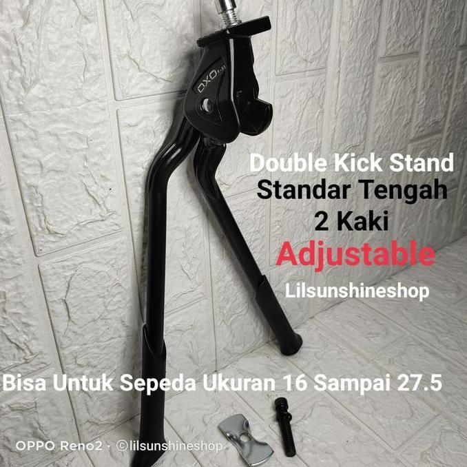 Ready Jagang Standar Tengah Dekat BB Frame OXO Alloy Adjustable Bike Stand Kaki 2 Untuk Sepeda Lipat