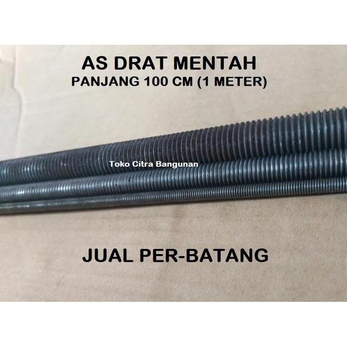 as drat baut ulir m 10 mm panjang 100 cm panjang 1 meter