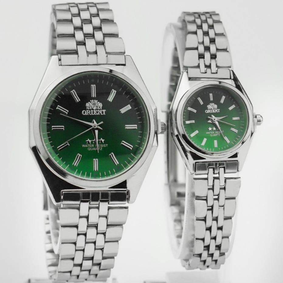 OFFICIAL WBS JAM TANGAN COUPLE ORIENT RANTAI PREMIUM PRIA WANITA GROSIR MURAH ARLOJI OR001 KEKINIAN