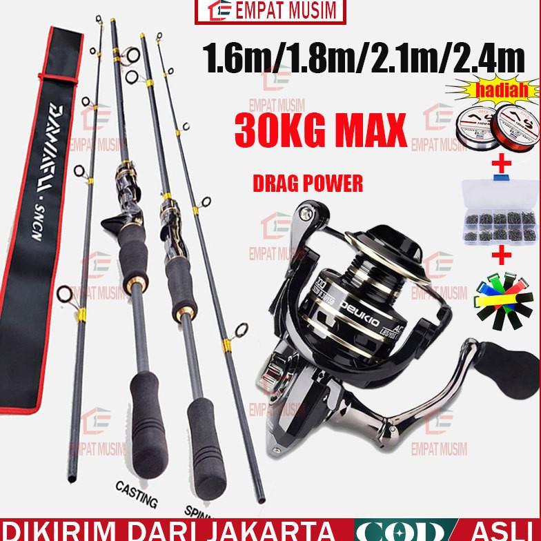 joran pancing 1.65m-2.7m 2 bagian pancing reel 2000 3000  5000  7000 joran spining reel pancing/Karb