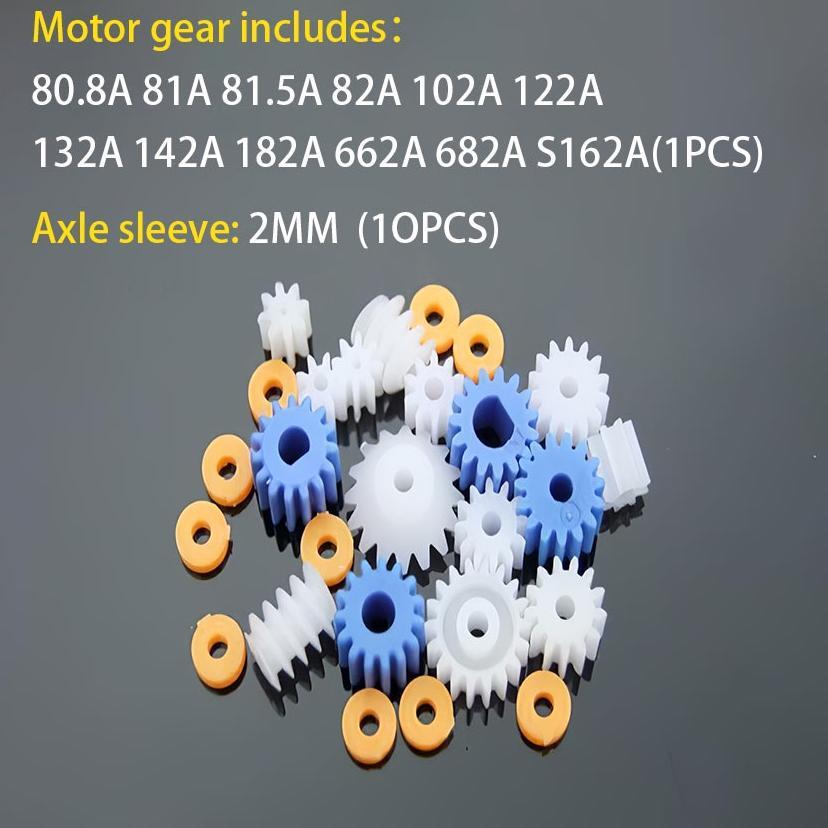 75Pcs/Set Roda Gigi Plastik DIY Robot Arduino - Gear Pulley Spindle Crown Worm Rack Shaft Belt for D