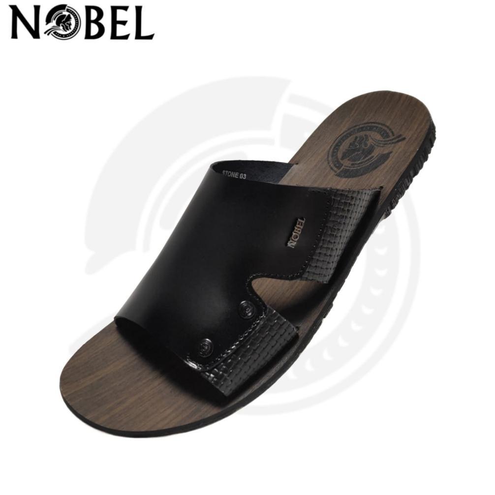 Free Ongkir Nobel Stone-03 Sandal Slide Selop Kokop Kulit Pria Dewasa Terbaru 2023 | Sandal Pria Unt