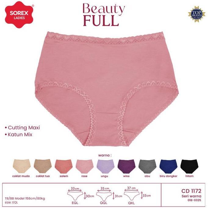 Sorex (3 Pc, 6 Pc, 12 Pc) Cd/Celana Dalam Wanita 1170 Mini Dan 1172 Maxi Lace & Love Renda Cantik Ka