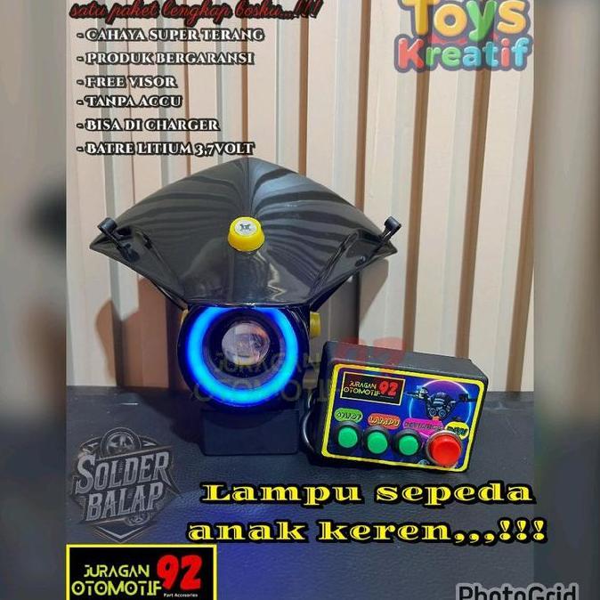 LAMPU SEPEDA DEPAN / LED SEPEDA / AKSESORIS SEPEDA ANAK