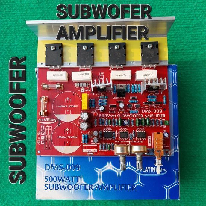 KIT POWER SUBWOFER 500W DMS 009 PLATINUM AMPLIFIER SUBW SUBWOOFER ''