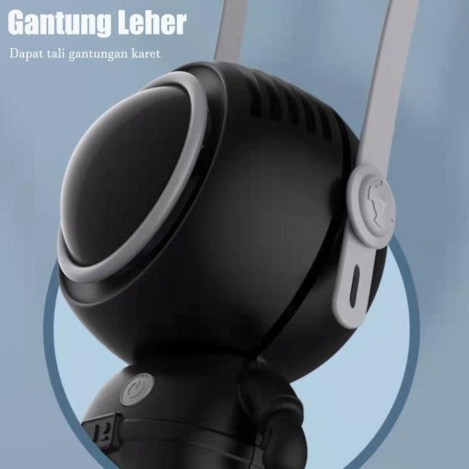 Kipas Angin Portable Astronaut Mini Fan Hanging Neck Fan Charge Usb BS