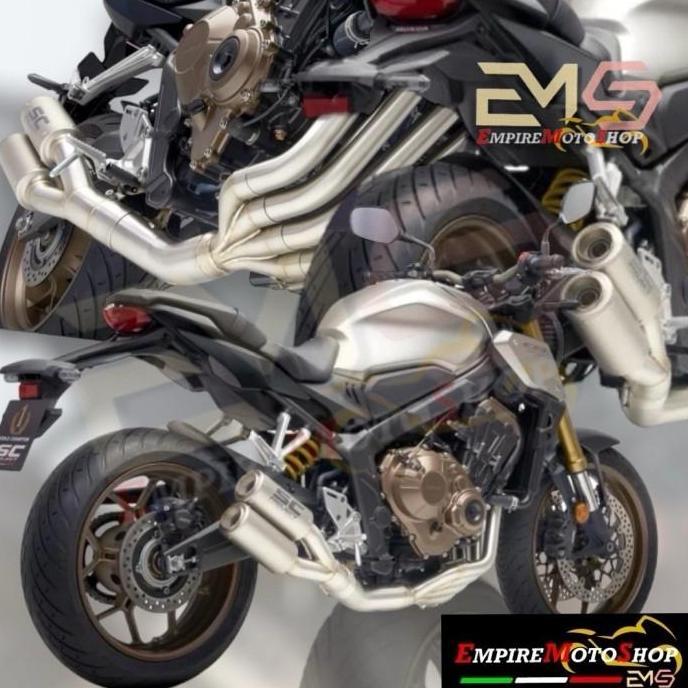 Knalpot SC Project CRT Twin CB 650 CB650 CB650R CB650F Dual Fullsystem terlaris