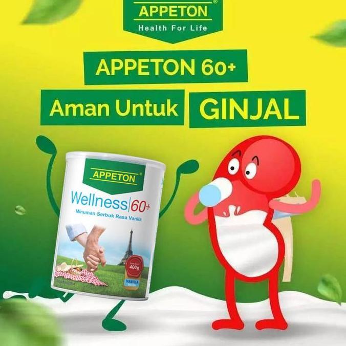 Milk- Appeton 60+ Susu Kesehatan Lansia / Orang Tua Rasa Vanila 400 Gr