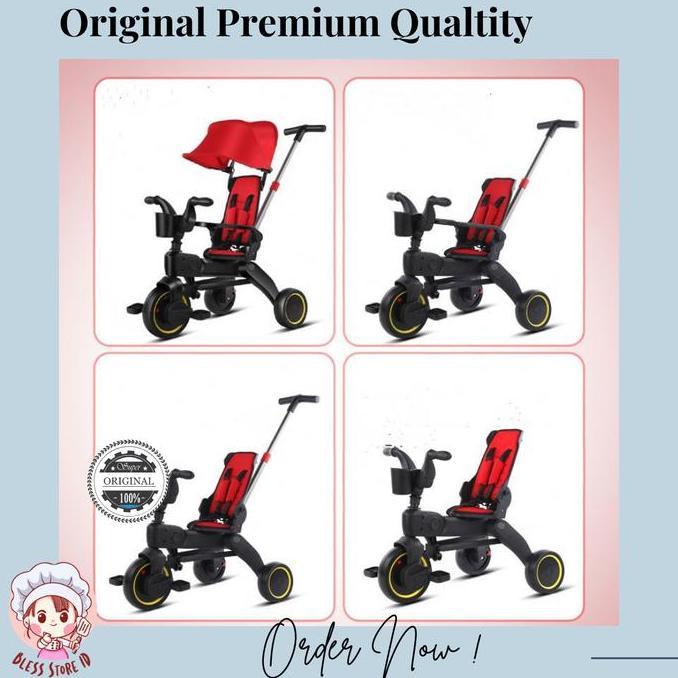 Promo Sepeda Anak Roda Tiga Bisa Dilipat / Stroller Sepeda Roda Tiga Cod
