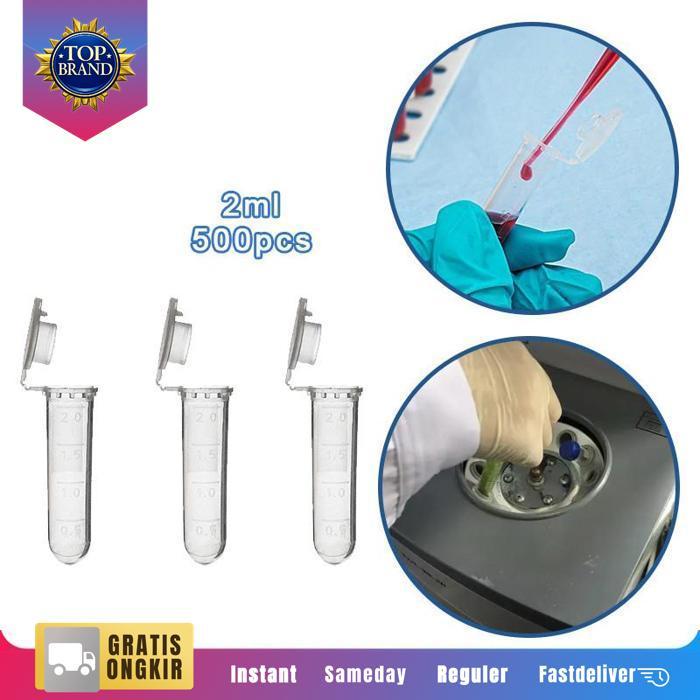 Isi 500 Sample Cup 2Ml Eppendorf Centrifuge Tube Tabung Conical Pcr Tube Original