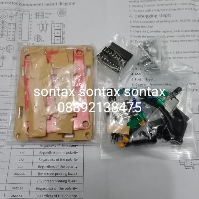 PCB KIT KITS IC XR2206 XR 2206 SIGNAL GENERATOR SINYAL AUDIO SINE STX27