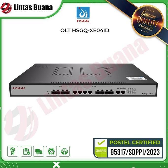 BEBAS ONGKIR - HSGQ OLT EPON 4 PON HSGQ XE04ID UPLINK 10G AC/DC