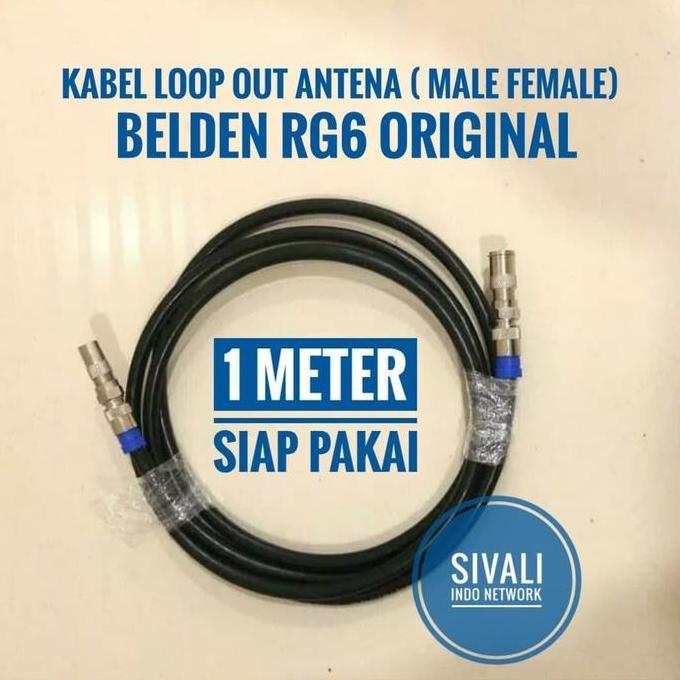 DB220 - KABEL LOOP OUT ANTENNA BELDEN RG 6 UNTUK SET TOP BOX TV 1 METER