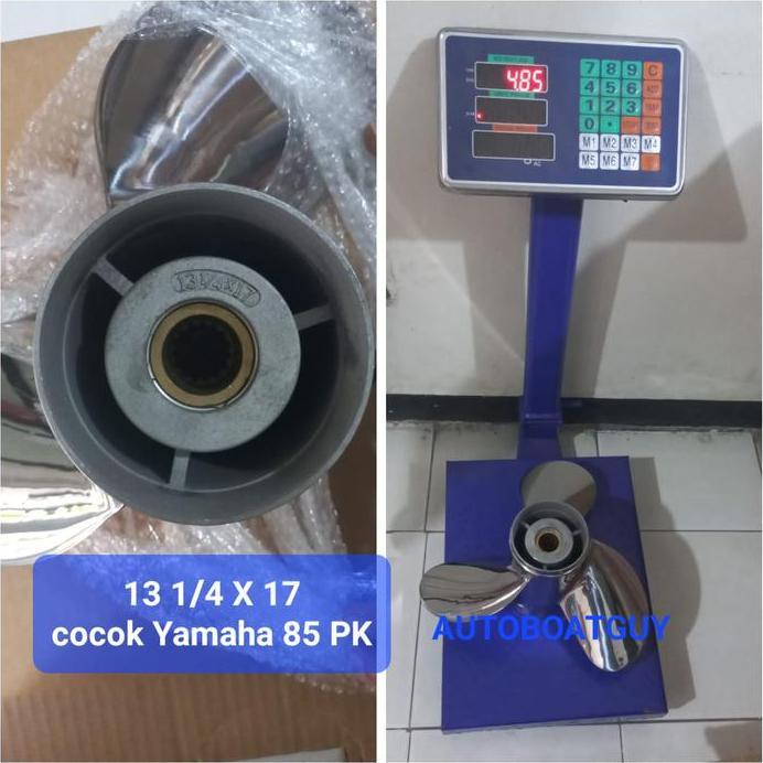 Propeller Yamaha 85 100 115 PK HP Stainless Steel / Baling Kipas Mesin Tempel
