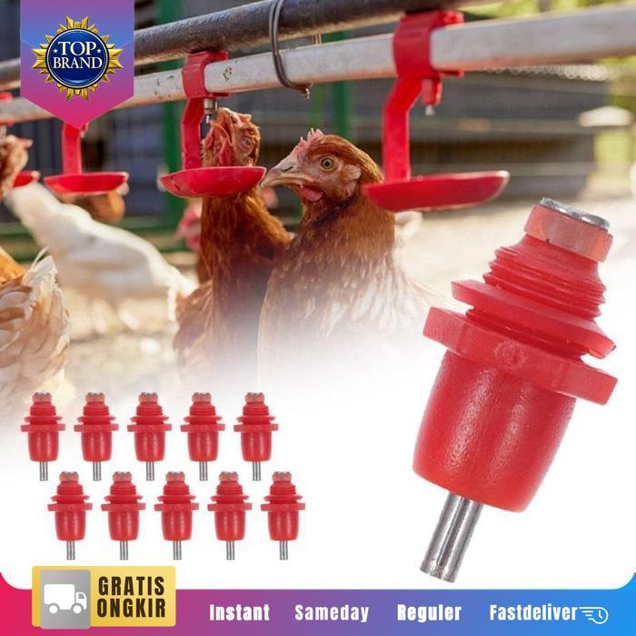 10Pcs Nipple Ayam Broiler Nipple Ayam Petelur Nipel Minum Ayam Nipel Ayam Broiler Niple Drinker Ayam