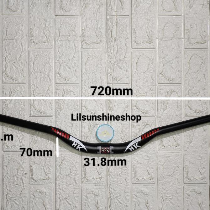 Ready Stang Setir Handlebar Oversize 31.8 New HK Alloy Diameter 31.8mm Panjang 720mm Sepeda Gunung M